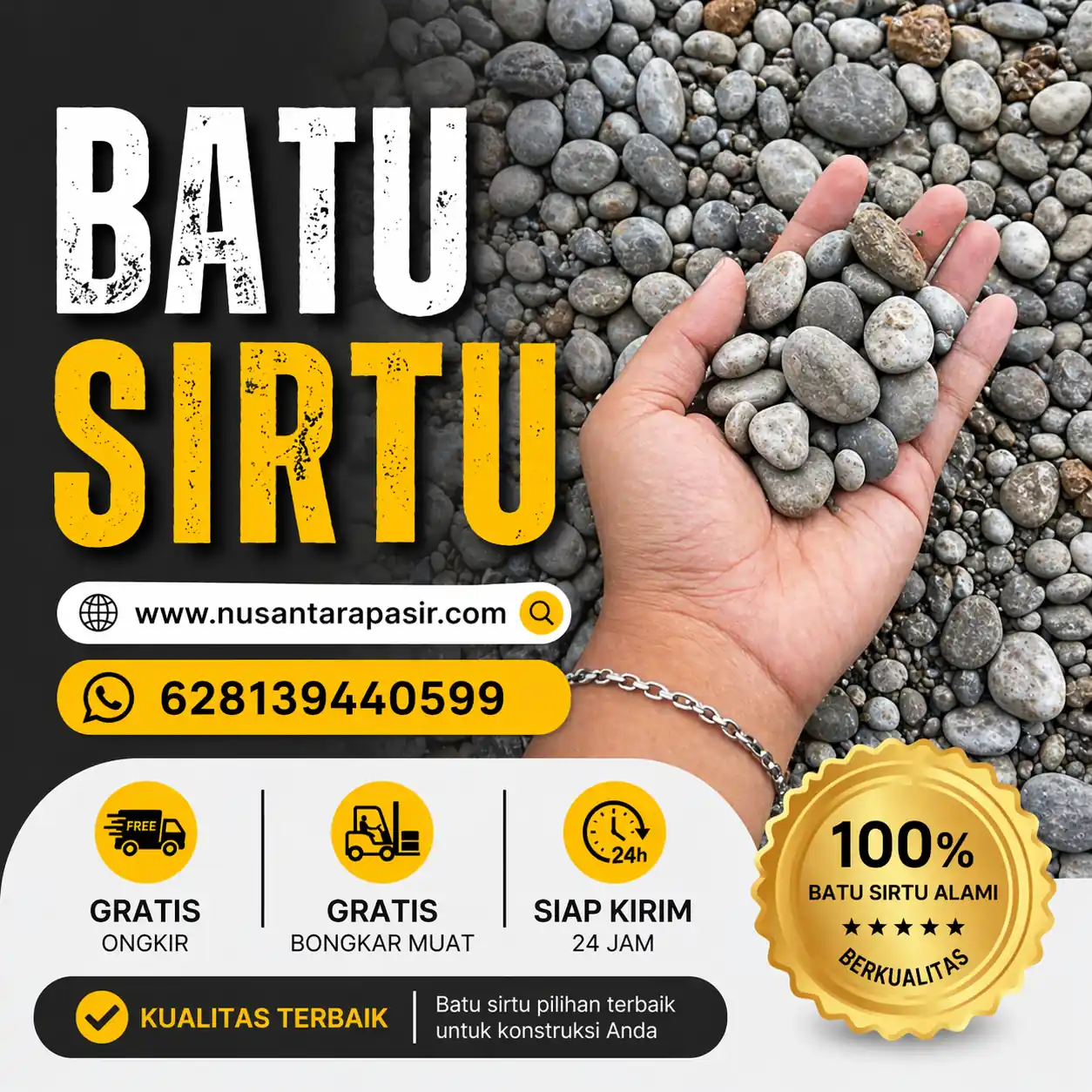 Jual batu sirtu berkualitas 2026 untuk urugan peninggian lahan dan pengerasan jalan dasar pengiriman 24 jam Bogor