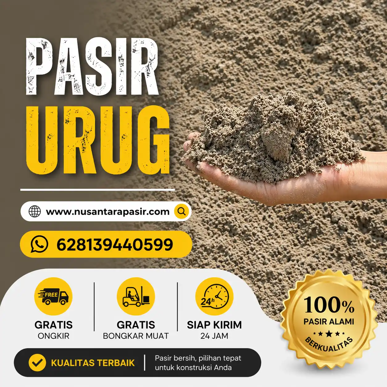 Jual pasir urug berkualitas 2026 untuk pengurugan lahan dan peninggian level lantai bangunan pengiriman 24 jam Bogor